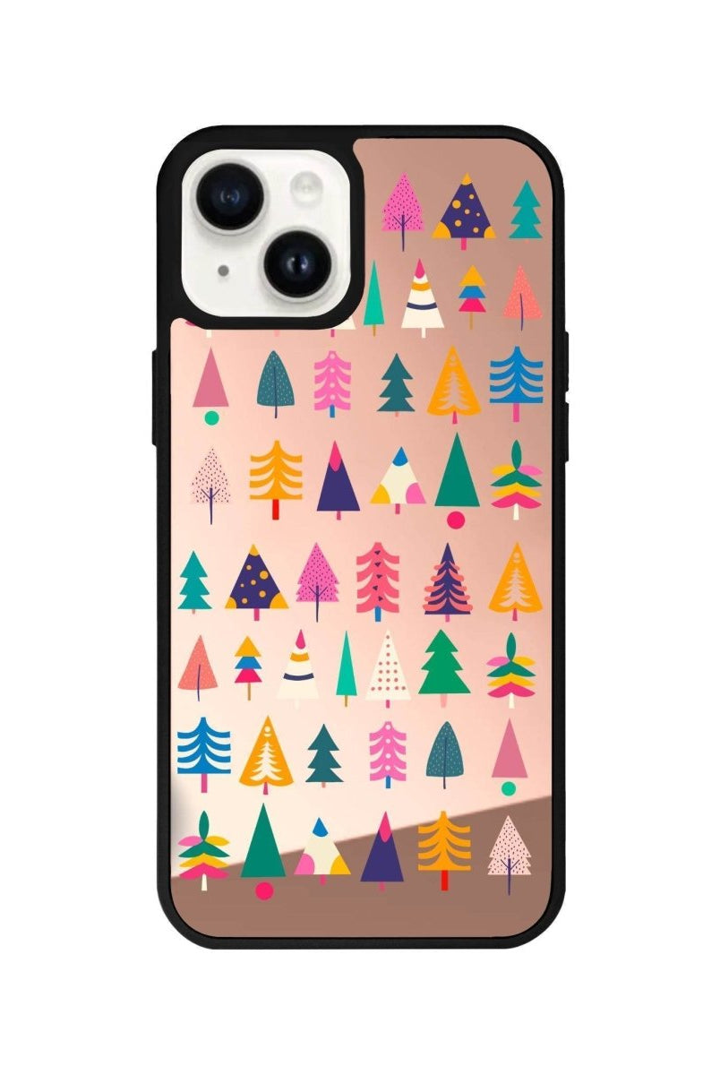 iPhone 13 Tiny Forest Mirror Aynalı Telefon Kılıfı Metalik Pembe - SUMTHINCS