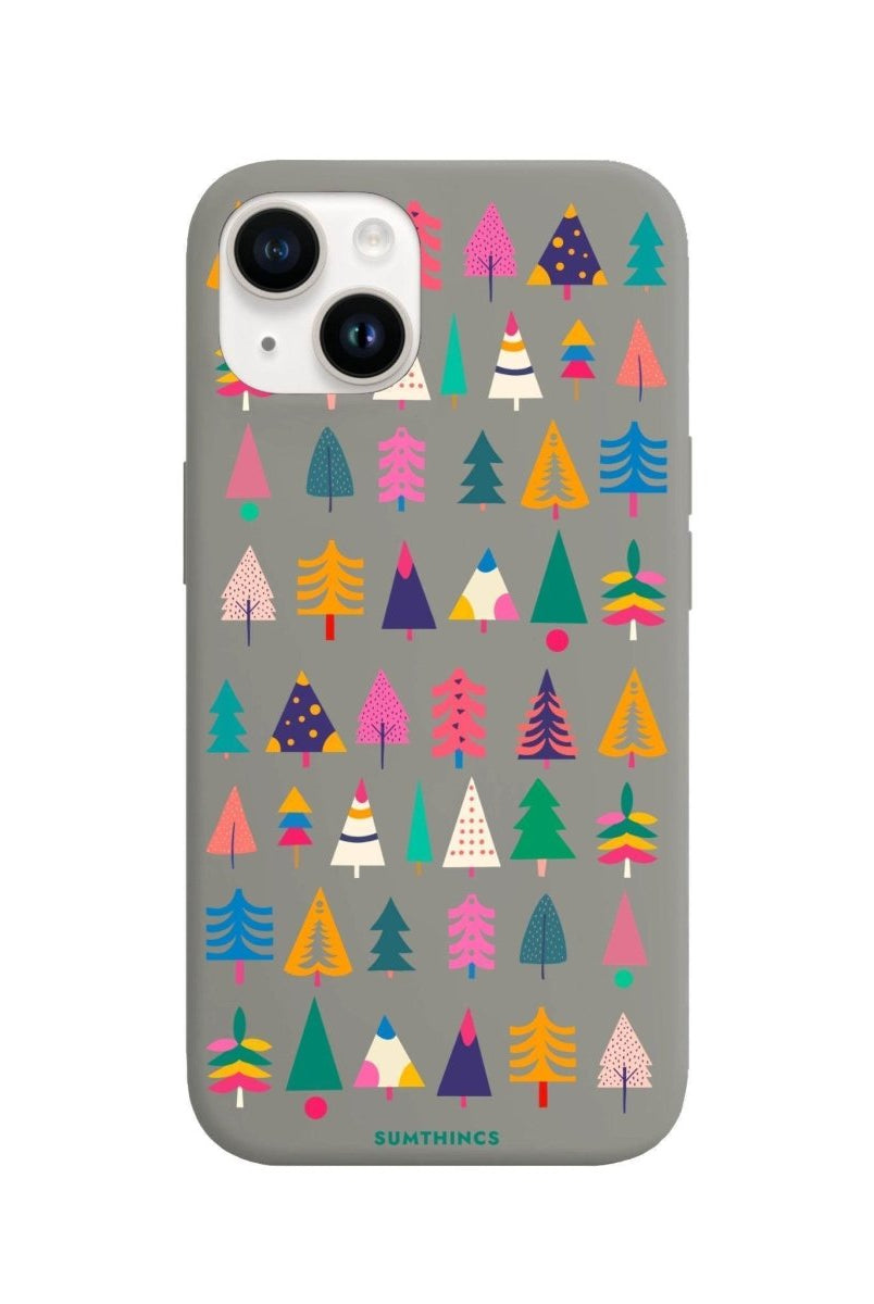 iPhone 13 Tiny Forest Premium Telefon Kılıfı Gri - SUMTHINCS