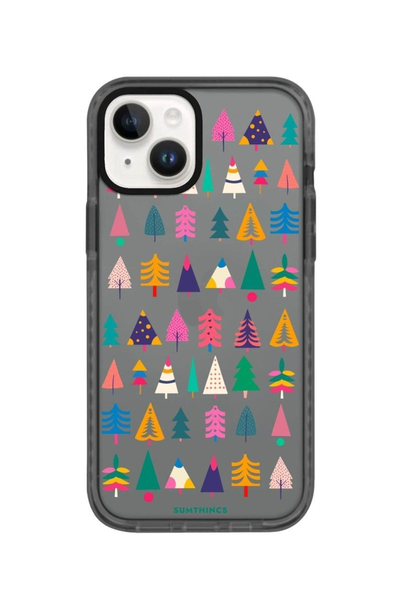 iPhone 13 Tiny Forest Procase Şeffaf Telefon Kılıfı Antrasit - SUMTHINCS