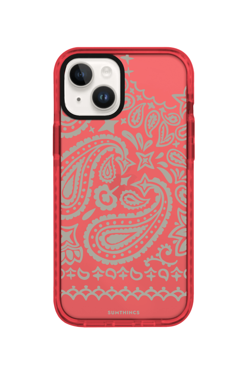 iPhone 13 Urban Bandana Procase Şeffaf Telefon Kılıfı Kırmızı - SUMTHINCS