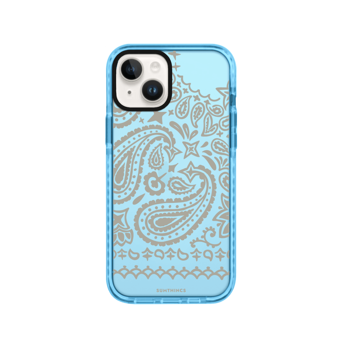 iPhone 13 Urban Bandana Procase Şeffaf Telefon Kılıfı Mavi - SUMTHINCS