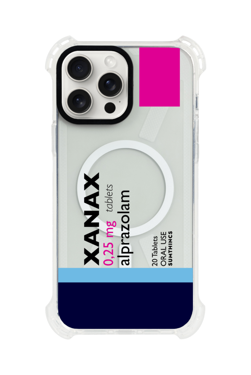 iPhone 13 Xanax Bumper Magsafe Telefon Kılıfı Beyaz Şeffaf - Sumthincs