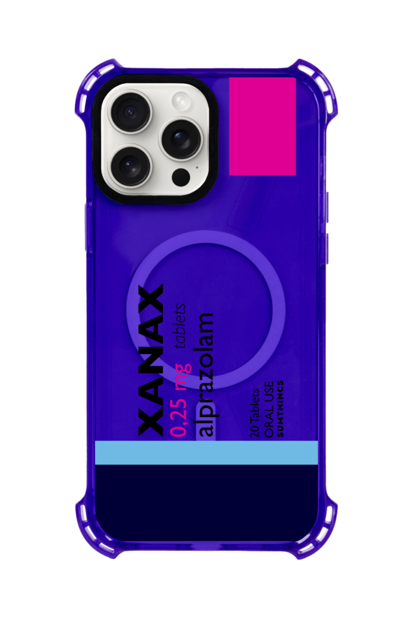 iPhone 13 Xanax Bumper Magsafe Telefon Kılıfı Mor - Sumthincs