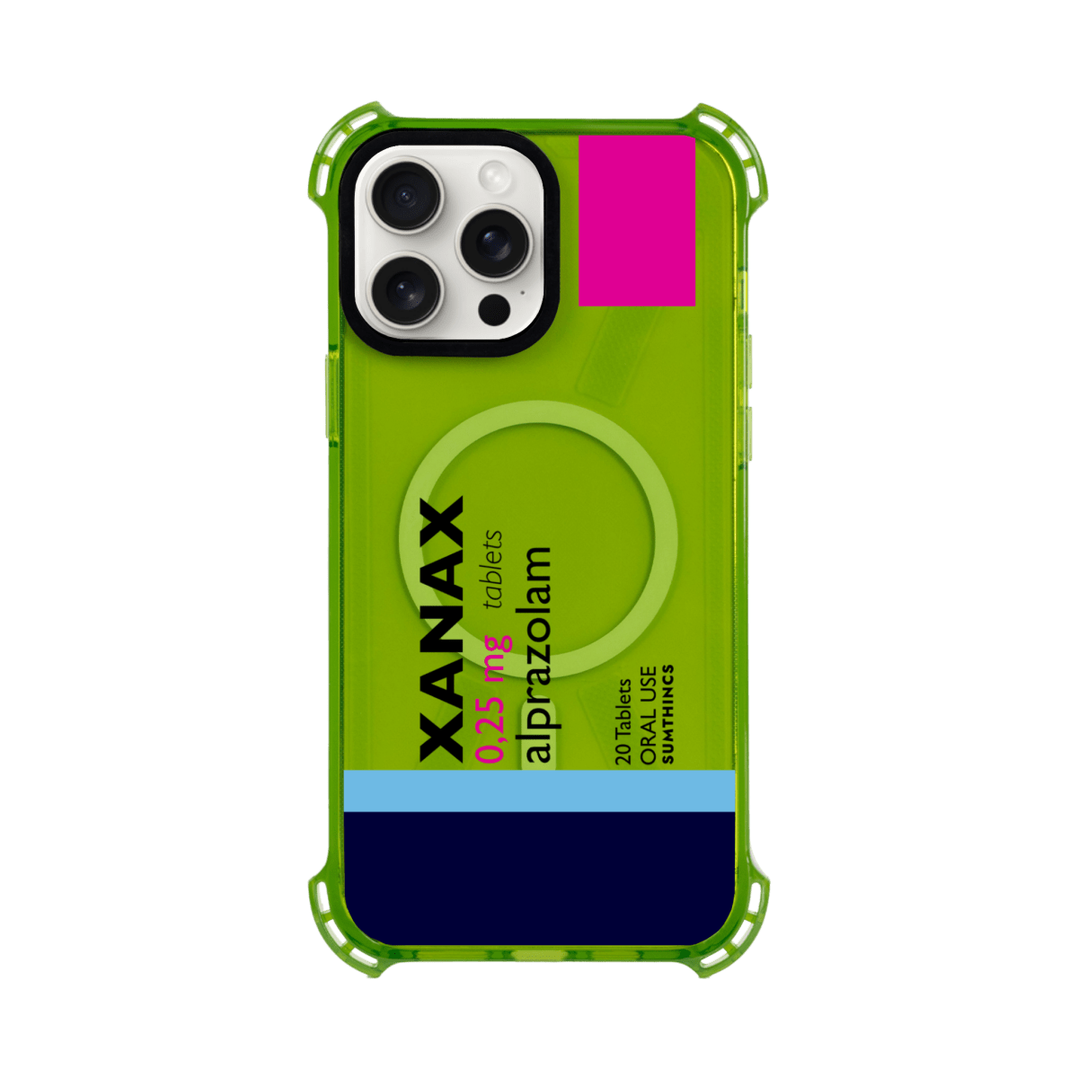iPhone 13 Xanax Bumper Magsafe Telefon Kılıfı Yeşil - Sumthincs