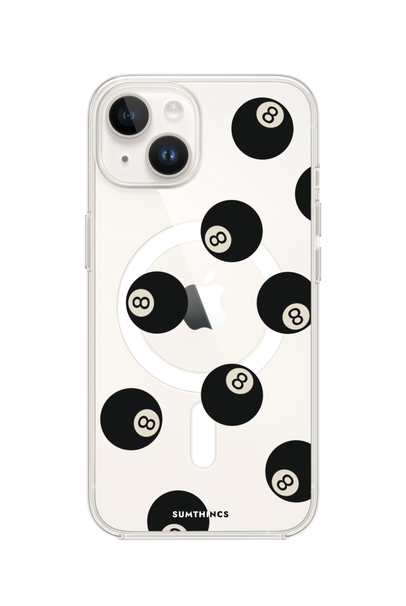 iPhone 14 8Ball Clear Magsafe Şeffaf Telefon Kılıfı - SUMTHINCS