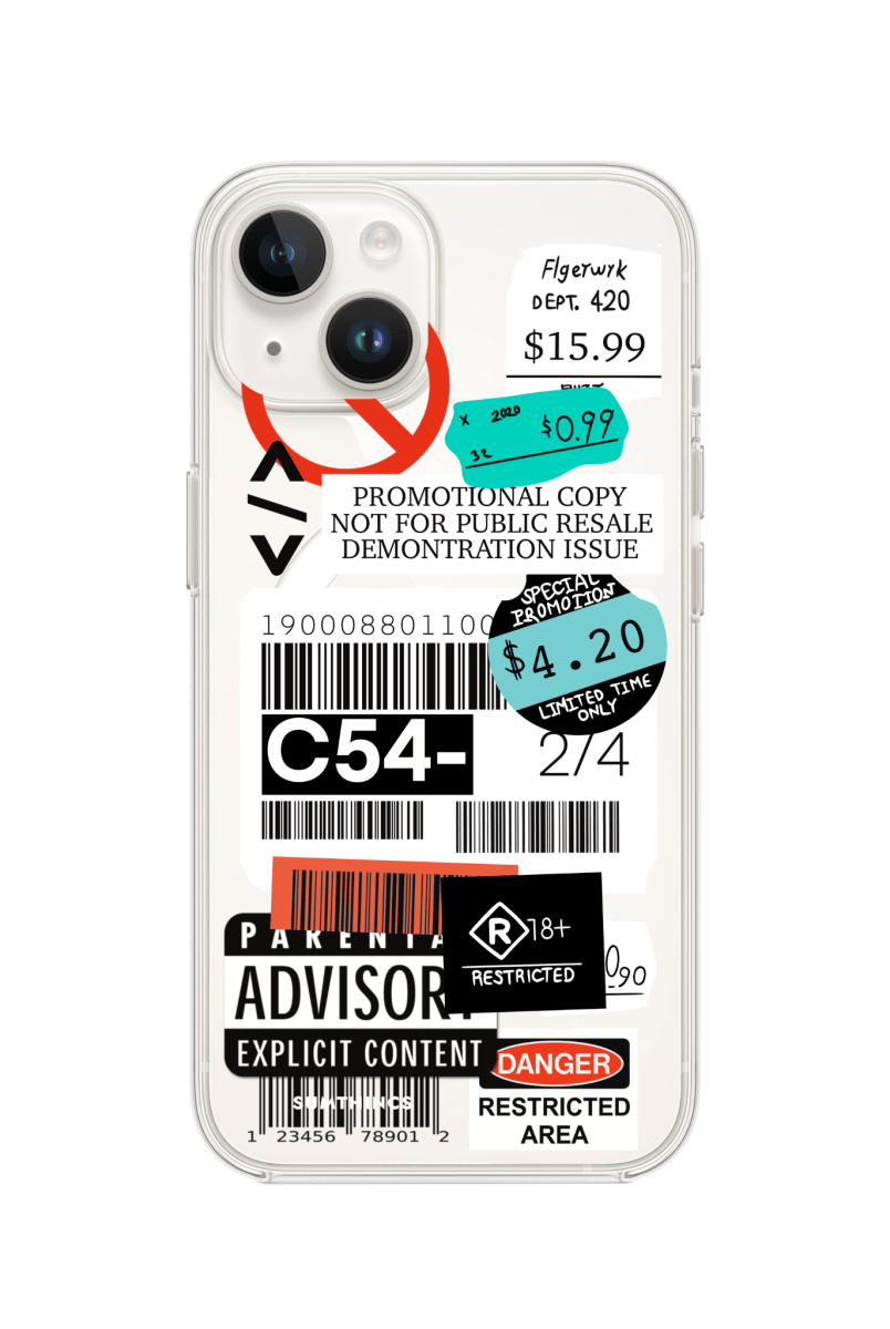 iPhone 14 Barcode C54 Clear Magsafe Şeffaf Telefon Kılıfı - SUMTHINCS