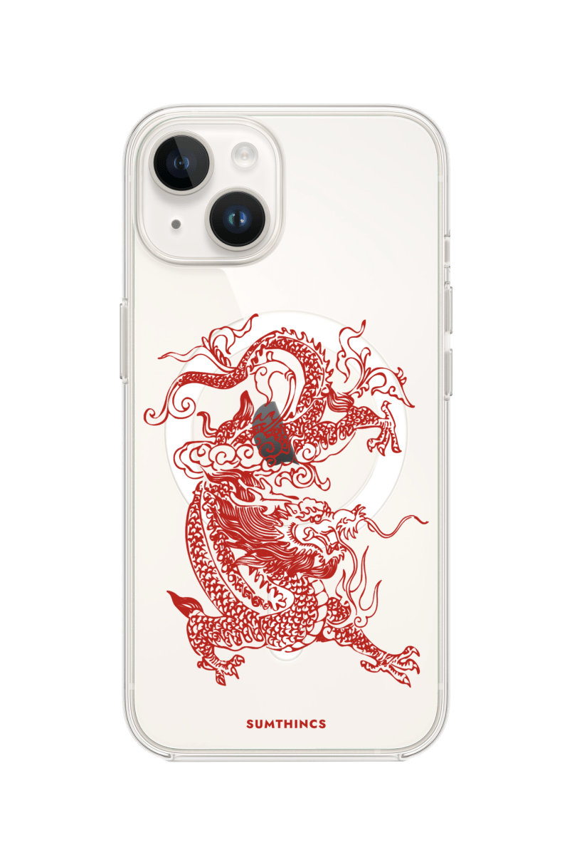 iPhone 14 Dragon Clear Magsafe Şeffaf Telefon Kılıfı - SUMTHINCS