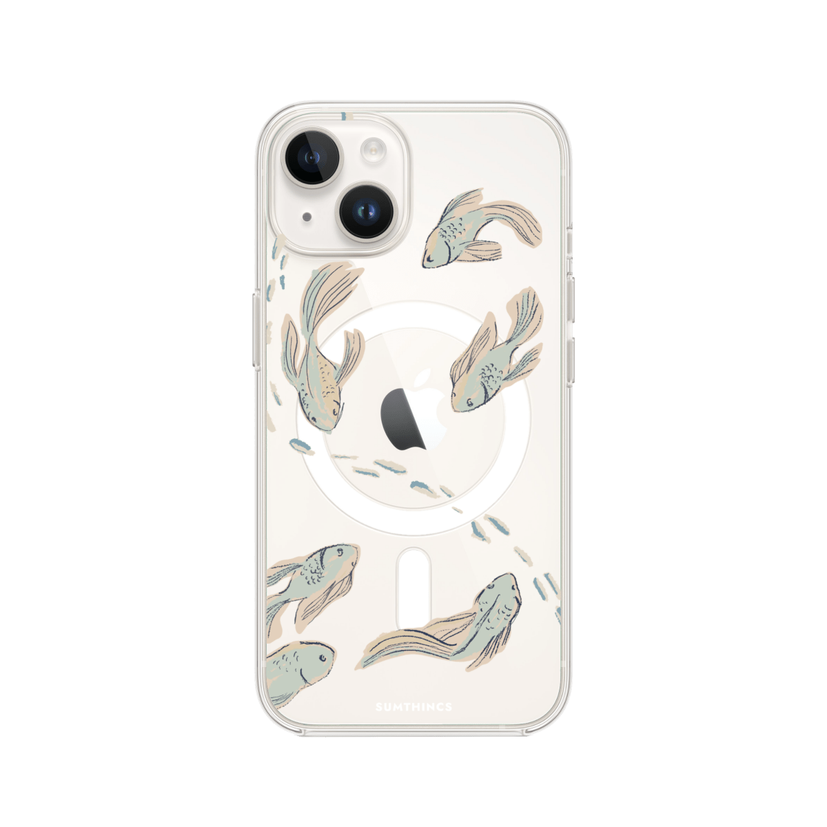iPhone 14 Koi Fish Clear Magsafe Şeffaf Telefon Kılıfı - SUMTHINCS