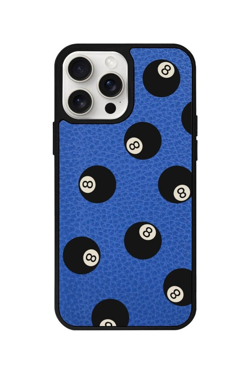 iPhone 14 Plus 8Ball Leather Vegan Deri Telefon Kılıfı Mavi - SUMTHINCS