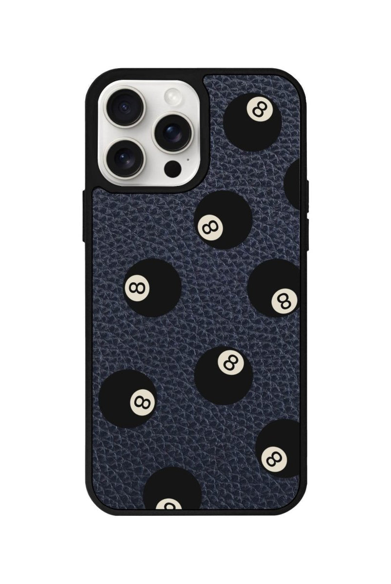 iPhone 14 Plus 8Ball Leather Vegan Deri Telefon Kılıfı Pasifik Mavi - SUMTHINCS