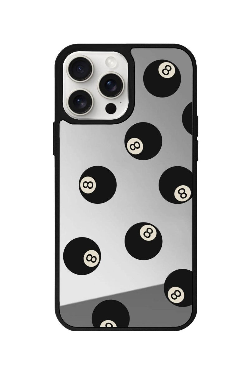 iPhone 14 Plus 8Ball Mirror Aynalı Telefon Kılıfı Gümüş - SUMTHINCS