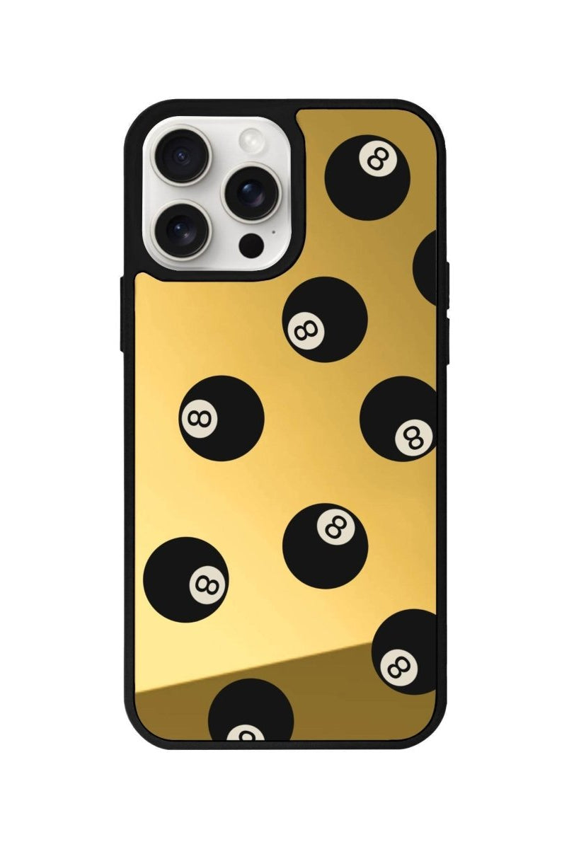 iPhone 14 Plus 8Ball Mirror Aynalı Telefon Kılıfı Altın - SUMTHINCS