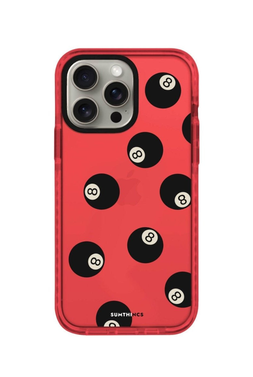 iPhone 14 Plus 8Ball Procase Şeffaf Telefon Kılıfı Kırmızı - SUMTHINCS
