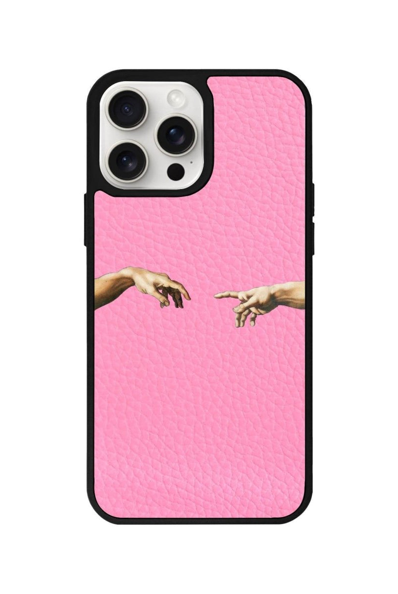 iPhone 14 Plus Adam's Creation Leather Vegan Deri Telefon Kılıfı Pembe - SUMTHINCS