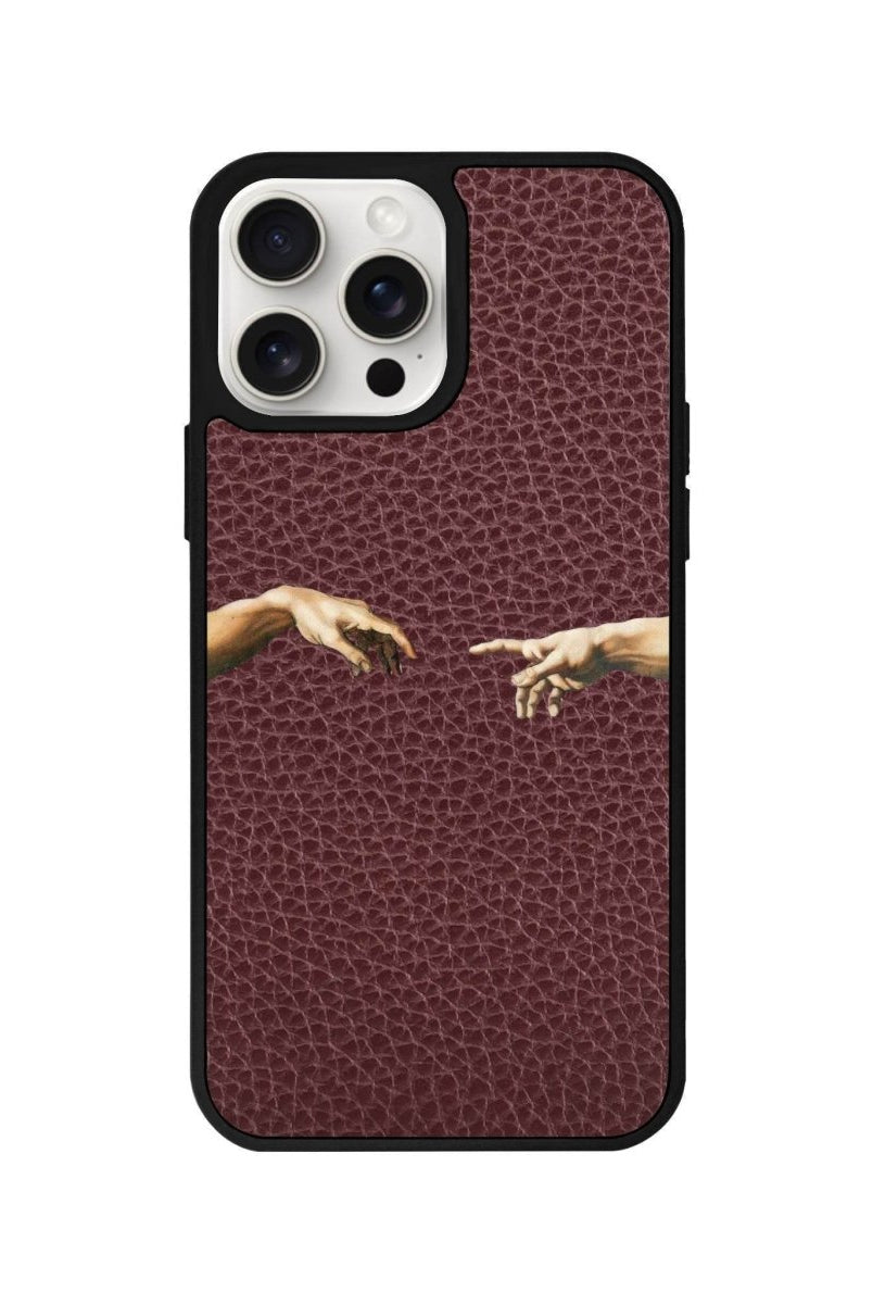 iPhone 14 Plus Adam's Creation Leather Vegan Deri Telefon Kılıfı Bordo - SUMTHINCS