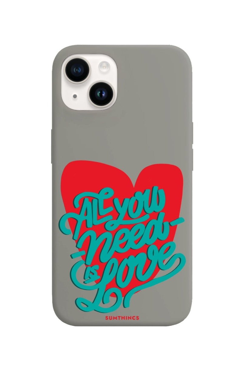 iPhone 14 Plus All You Need is Love Premium Telefon Kılıfı Gri - SUMTHINCS