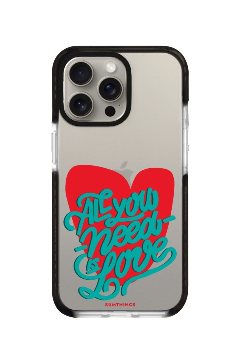 iPhone 14 Plus All You Need is Love Procase Şeffaf Telefon Kılıfı Siyah Şeffaf - SUMTHINCS