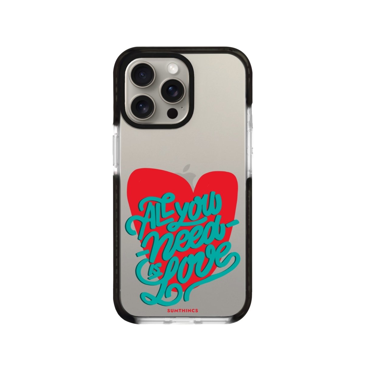 iPhone 14 Plus All You Need is Love Procase Şeffaf Telefon Kılıfı Siyah Şeffaf - SUMTHINCS