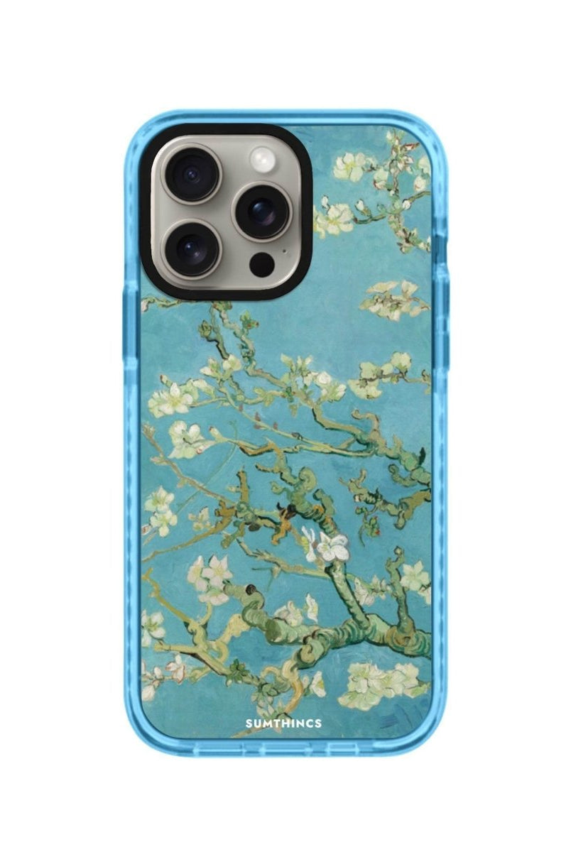 iPhone 14 Plus Almond Blossoms Procase Şeffaf Telefon Kılıfı Mavi - SUMTHINCS