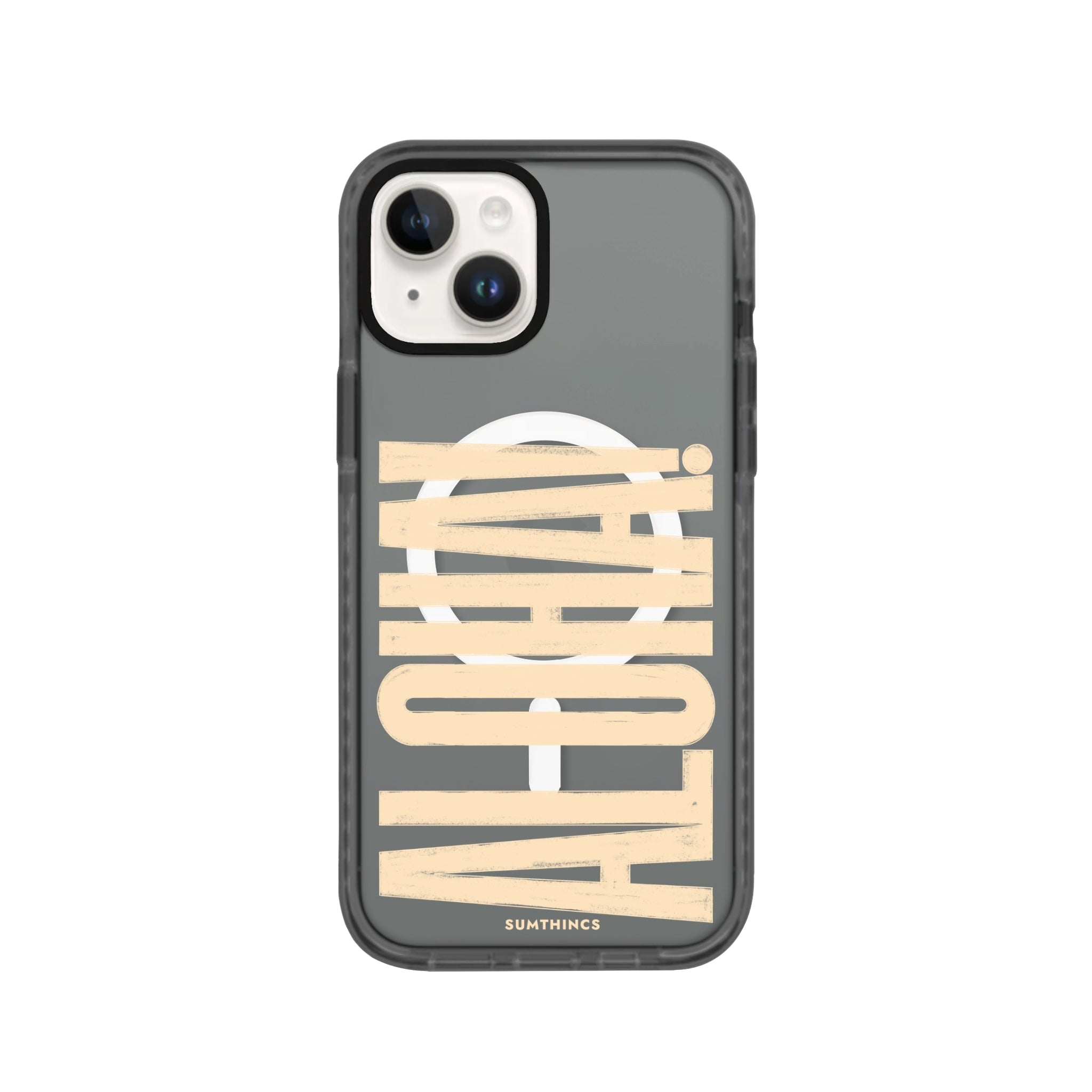 iPhone 14 Plus Aloha Magsafe Procase Şeffaf Telefon Kılıfı Antrasit - SUMTHINCS