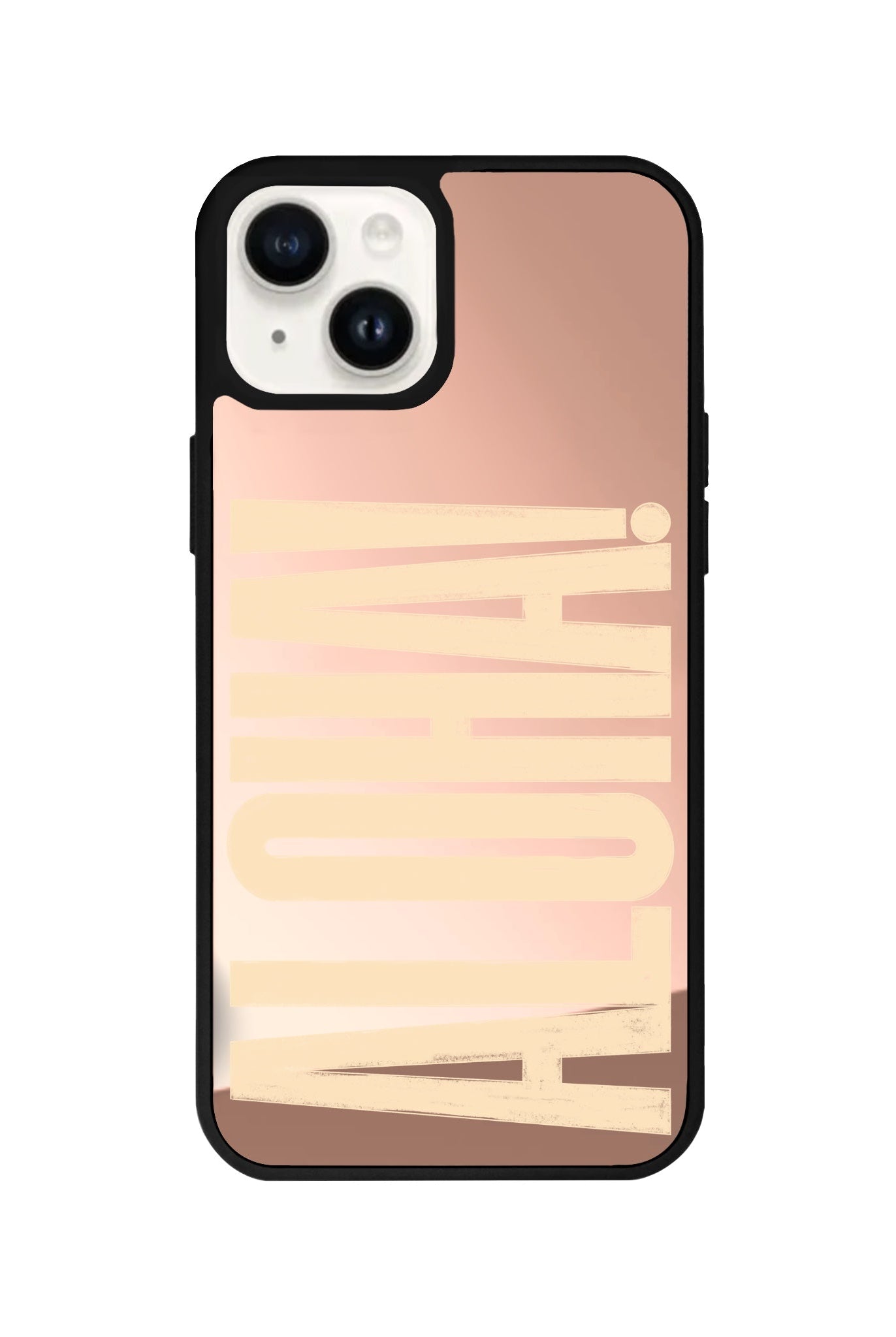 iPhone 14 Plus Aloha Mirror Aynalı Telefon Kılıfı Metalik Pembe - SUMTHINCS