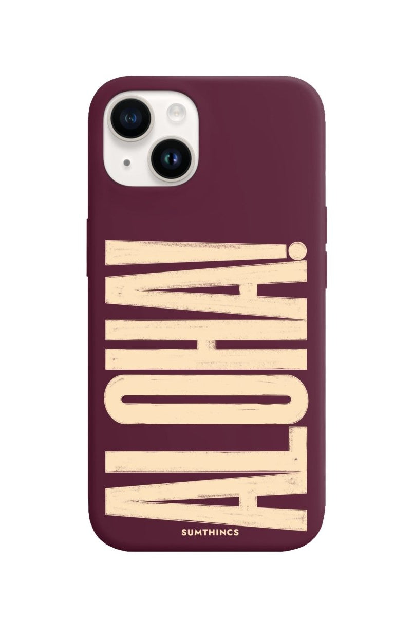 iPhone 14 Plus Aloha Premium Telefon Kılıfı Bordo - SUMTHINCS