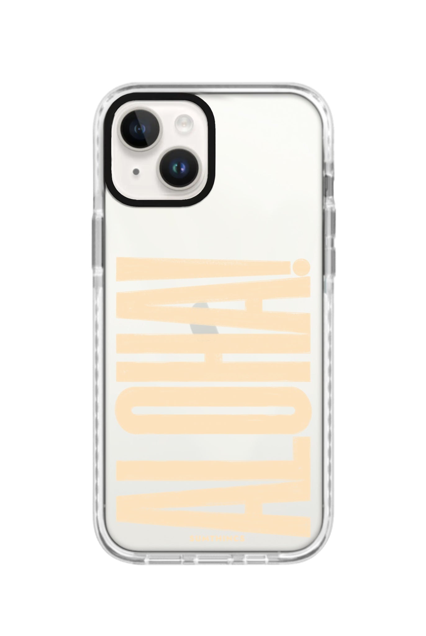 iPhone 14 Plus Aloha Procase Şeffaf Telefon Kılıfı Beyaz Şeffaf - SUMTHINCS