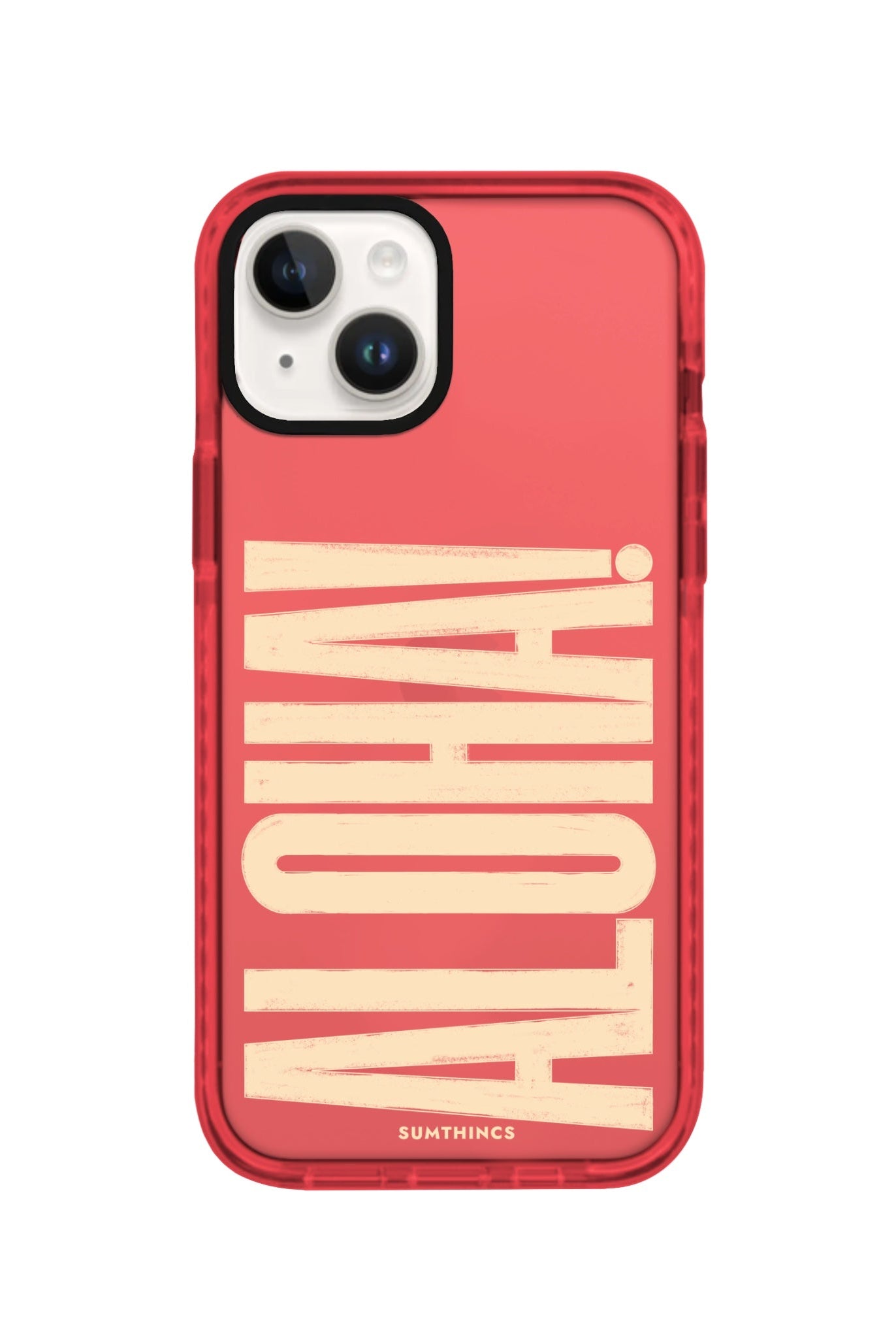 iPhone 14 Plus Aloha Procase Şeffaf Telefon Kılıfı Kırmızı - SUMTHINCS