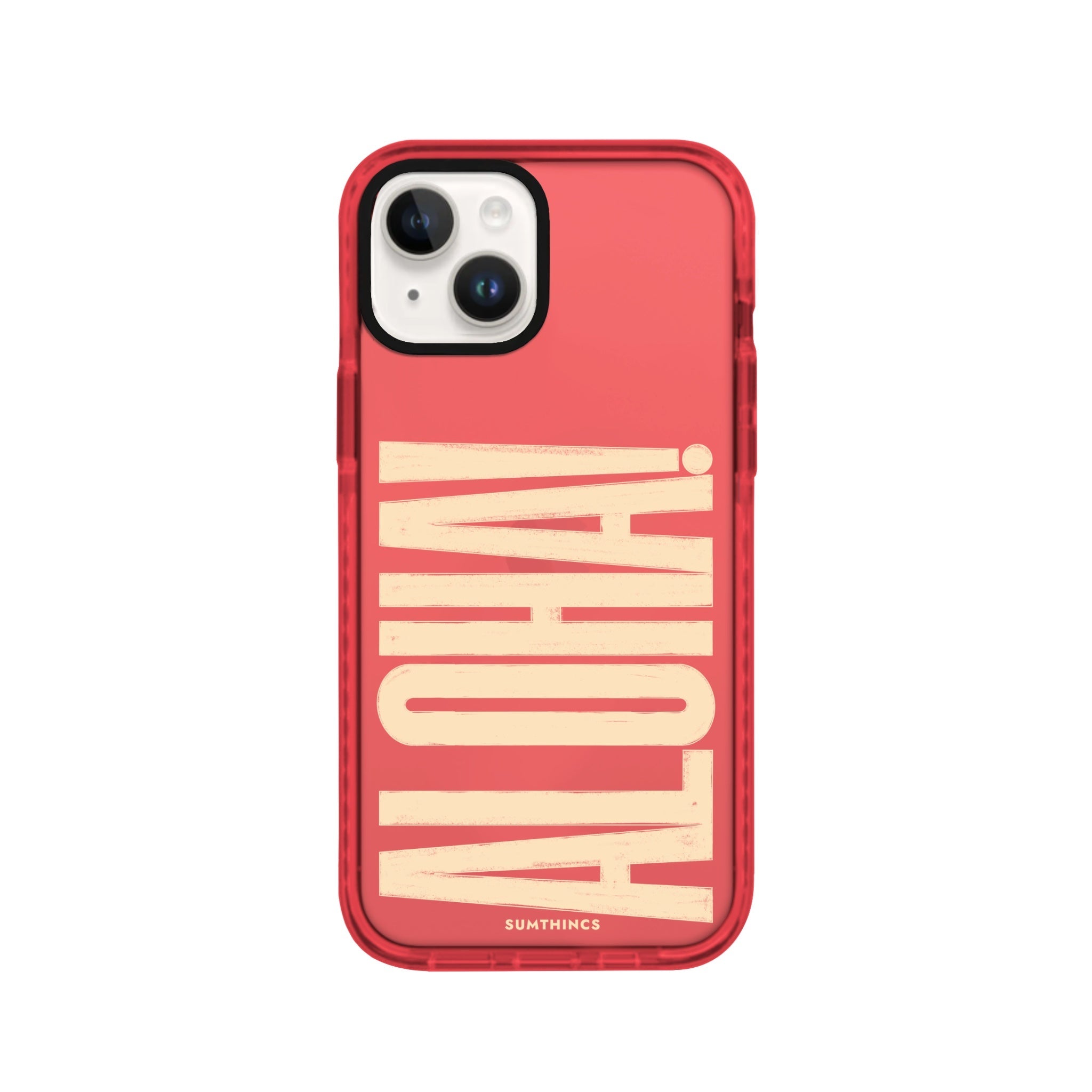 iPhone 14 Plus Aloha Procase Şeffaf Telefon Kılıfı Kırmızı - SUMTHINCS