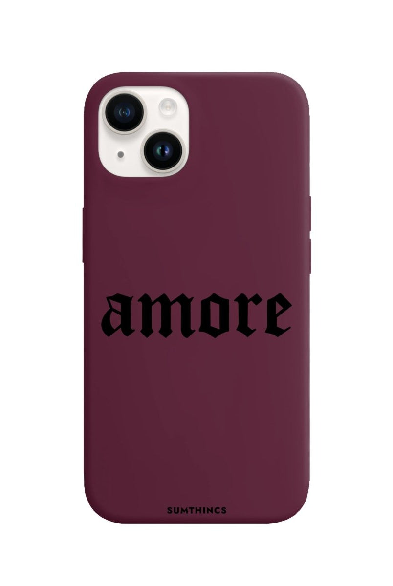 iPhone 14 Plus Amore Premium Telefon Kılıfı Bordo - SUMTHINCS