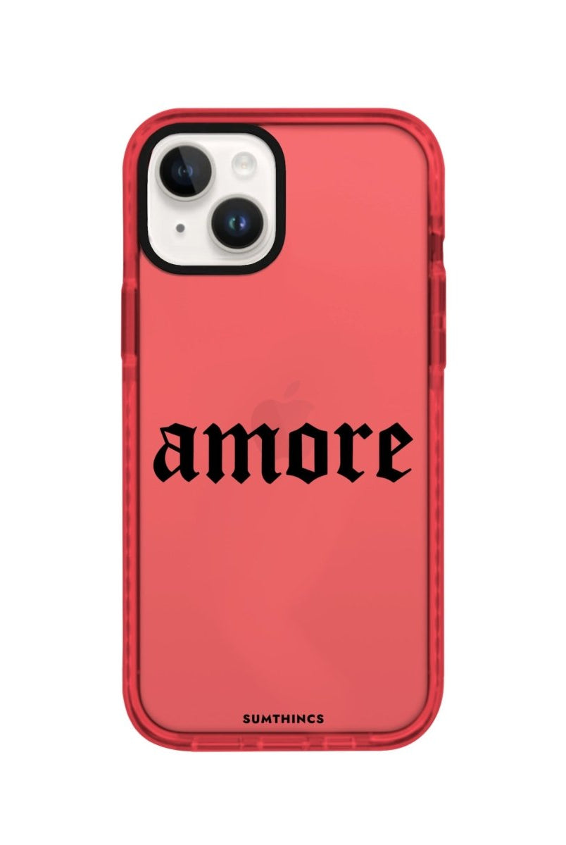 iPhone 14 Plus Amore Procase Şeffaf Telefon Kılıfı Kırmızı - SUMTHINCS