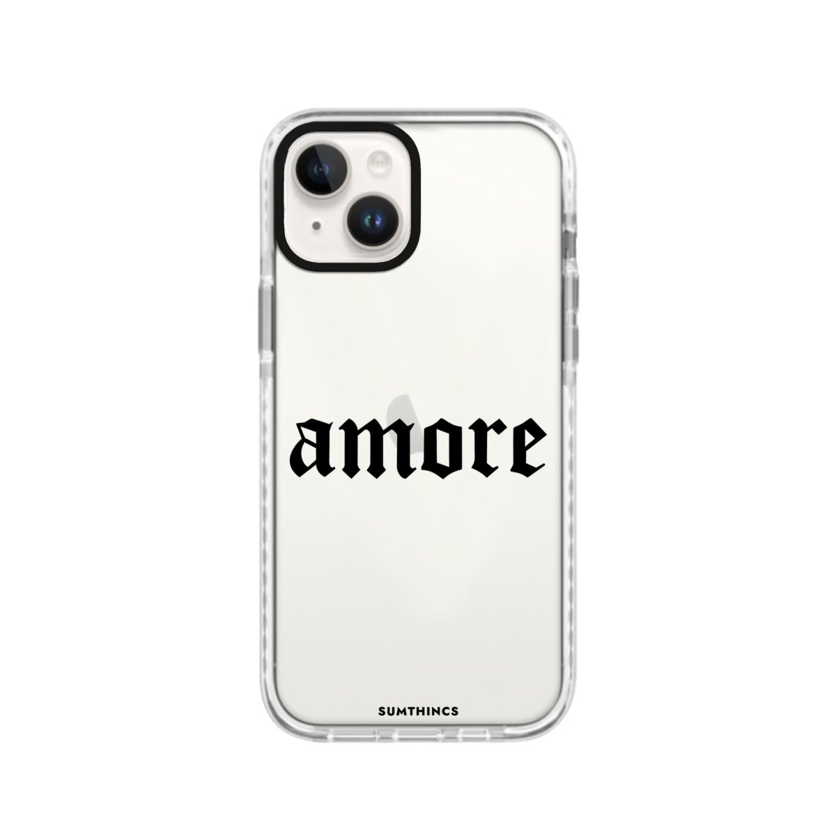 iPhone 14 Plus Amore Procase Şeffaf Telefon Kılıfı Beyaz Şeffaf - SUMTHINCS