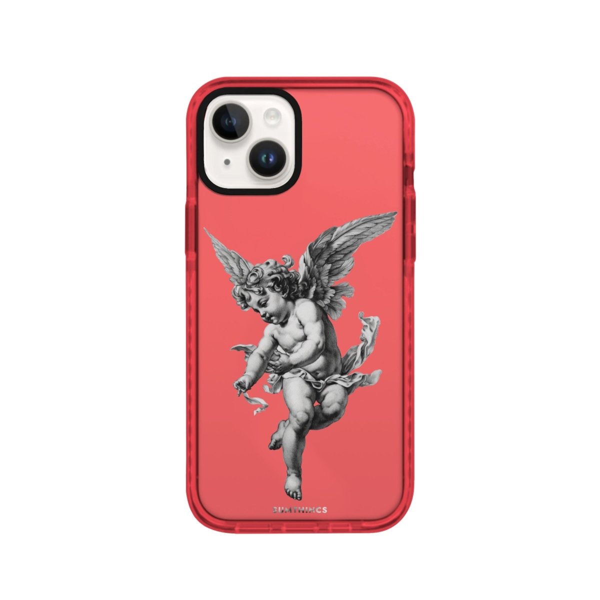 iPhone 14 Plus Angel Procase Şeffaf Telefon Kılıfı Kırmızı - SUMTHINCS