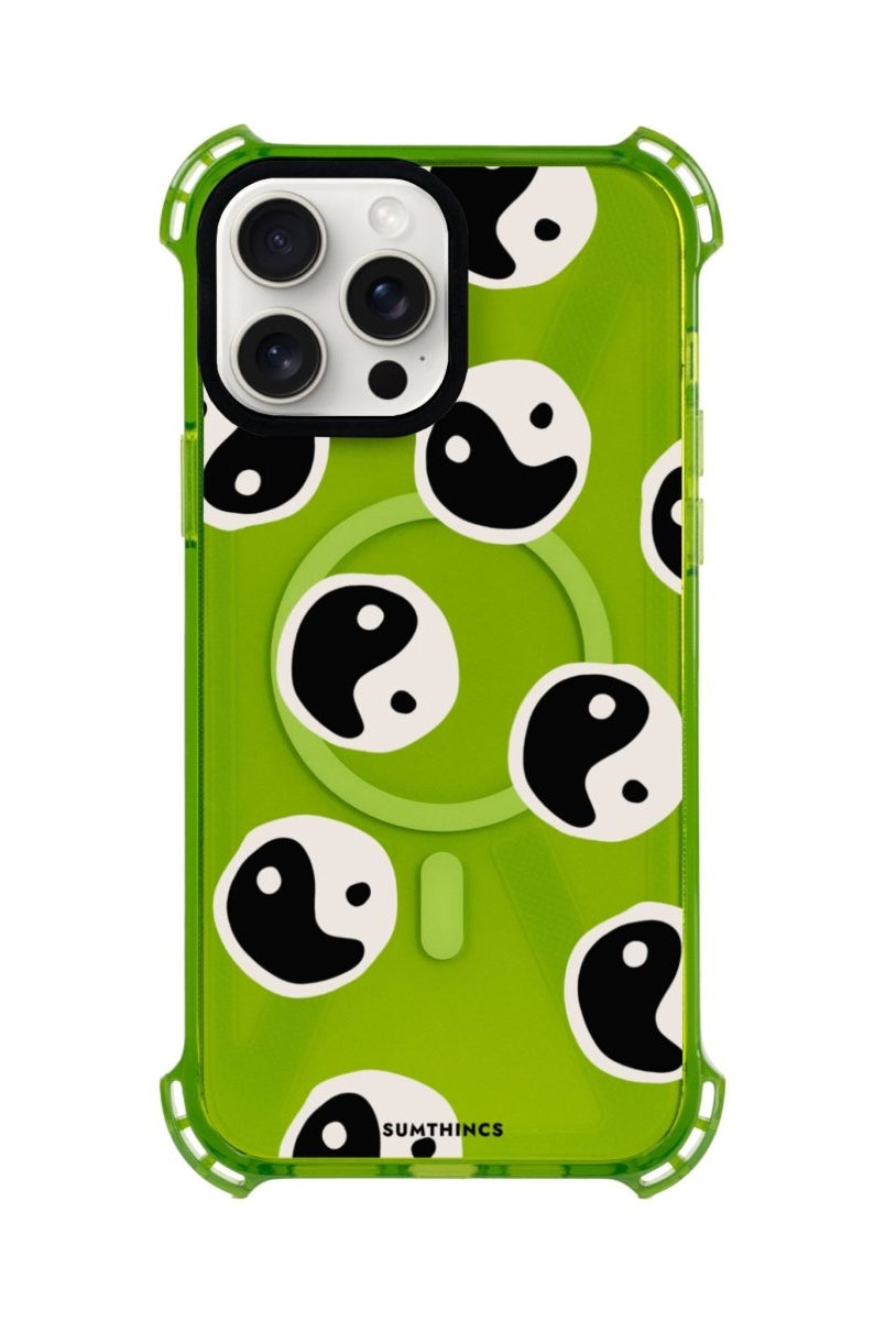 iPhone 14 Plus Balance Bumper Magsafe Şeffaf Telefon Kılıfı Yeşil - SUMTHINCS