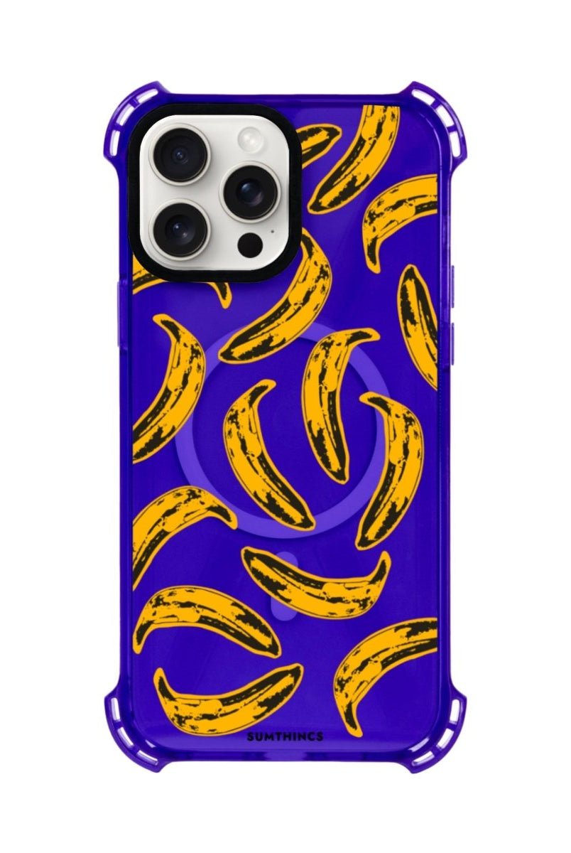 iPhone 14 Plus Banana Bumper Magsafe Şeffaf Telefon Kılıfı Mor - SUMTHINCS