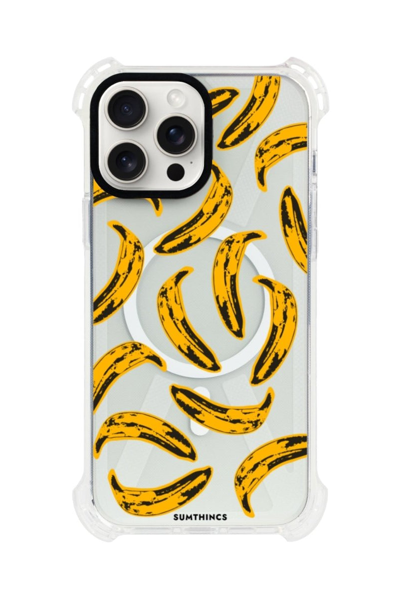 iPhone 14 Plus Banana Bumper Magsafe Şeffaf Telefon Kılıfı Beyaz Şeffaf - SUMTHINCS