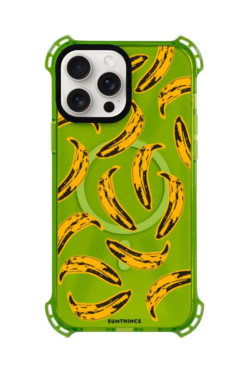 iPhone 14 Plus Banana Bumper Magsafe Şeffaf Telefon Kılıfı Yeşil - SUMTHINCS