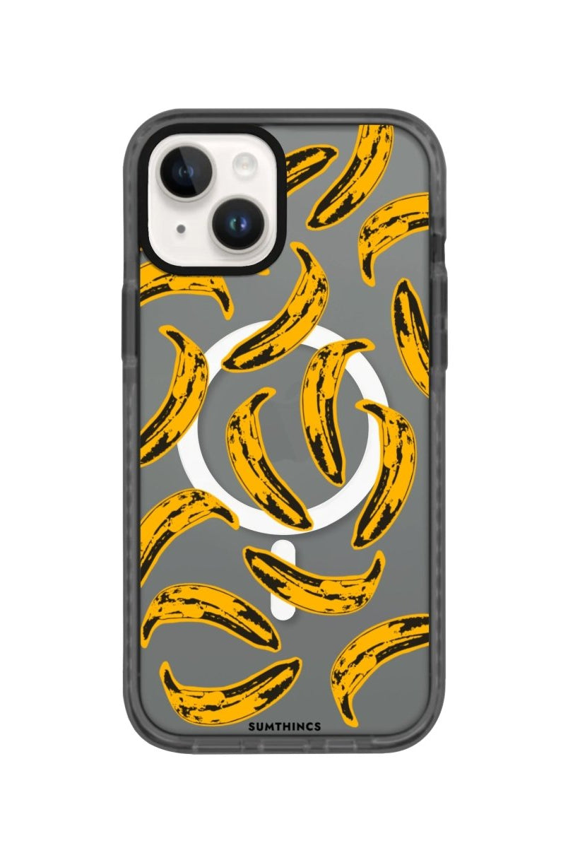 iPhone 14 Plus Banana Magsafe Procase Şeffaf Telefon Kılıfı Antrasit - SUMTHINCS