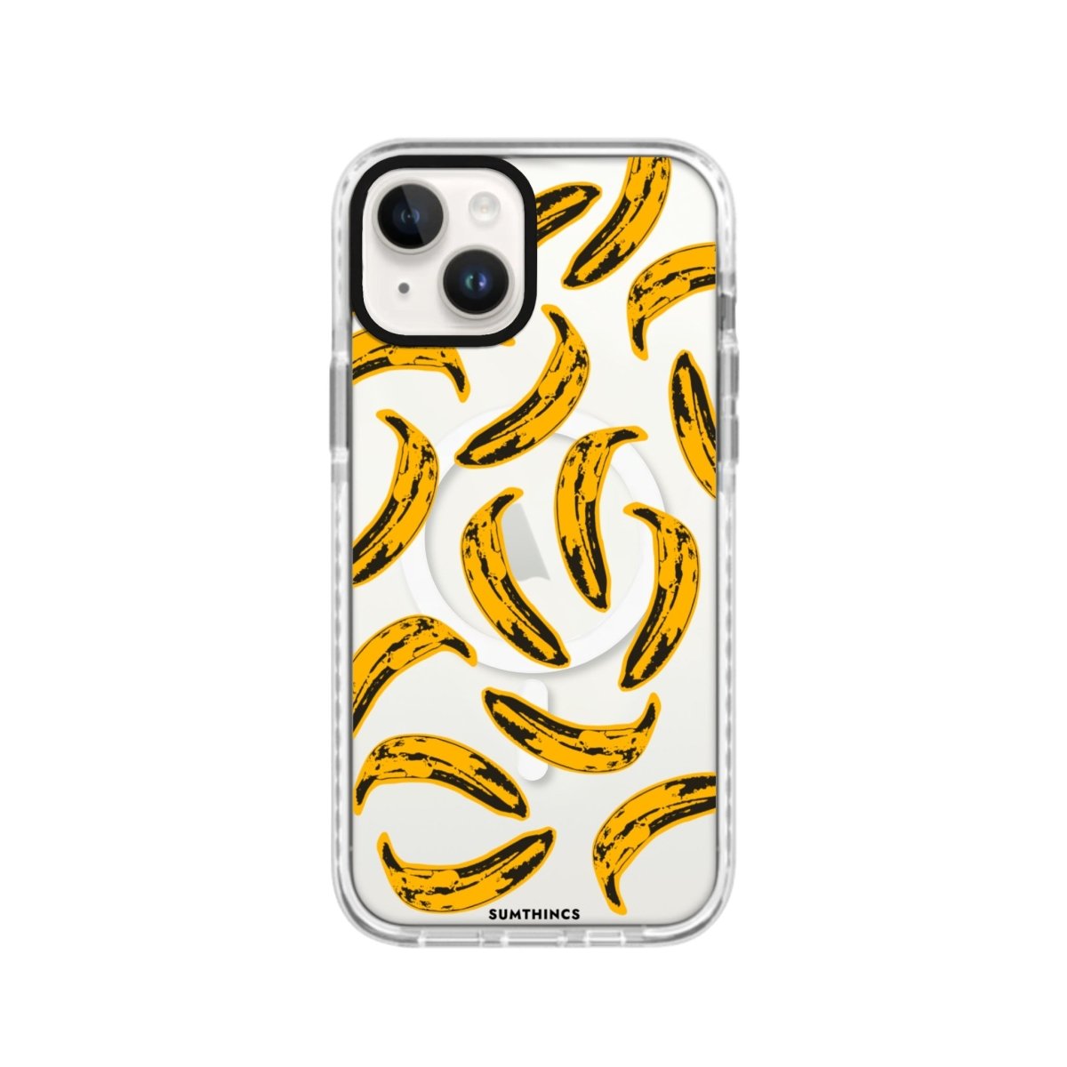 iPhone 14 Plus Banana Magsafe Procase Şeffaf Telefon Kılıfı Beyaz Şeffaf - SUMTHINCS
