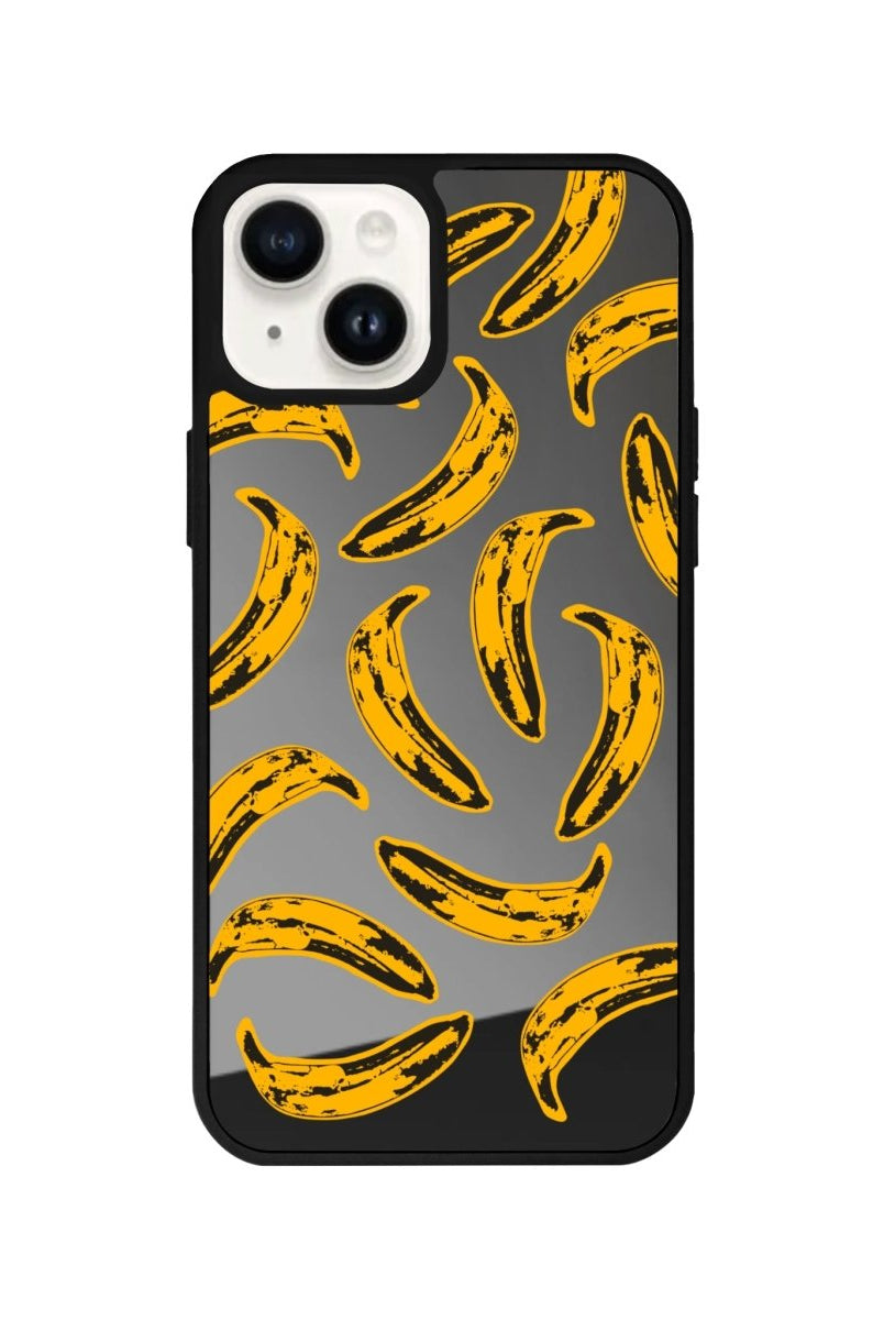iPhone 14 Plus Banana Mirror Aynalı Telefon Kılıfı Antrasit - SUMTHINCS