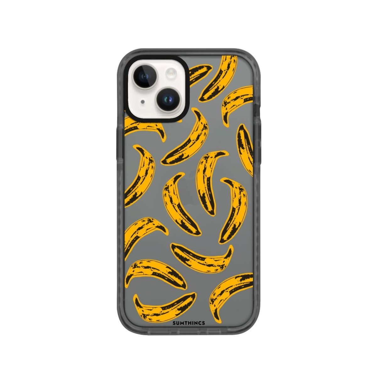 iPhone 14 Plus Banana Procase Şeffaf Telefon Kılıfı Antrasit - SUMTHINCS