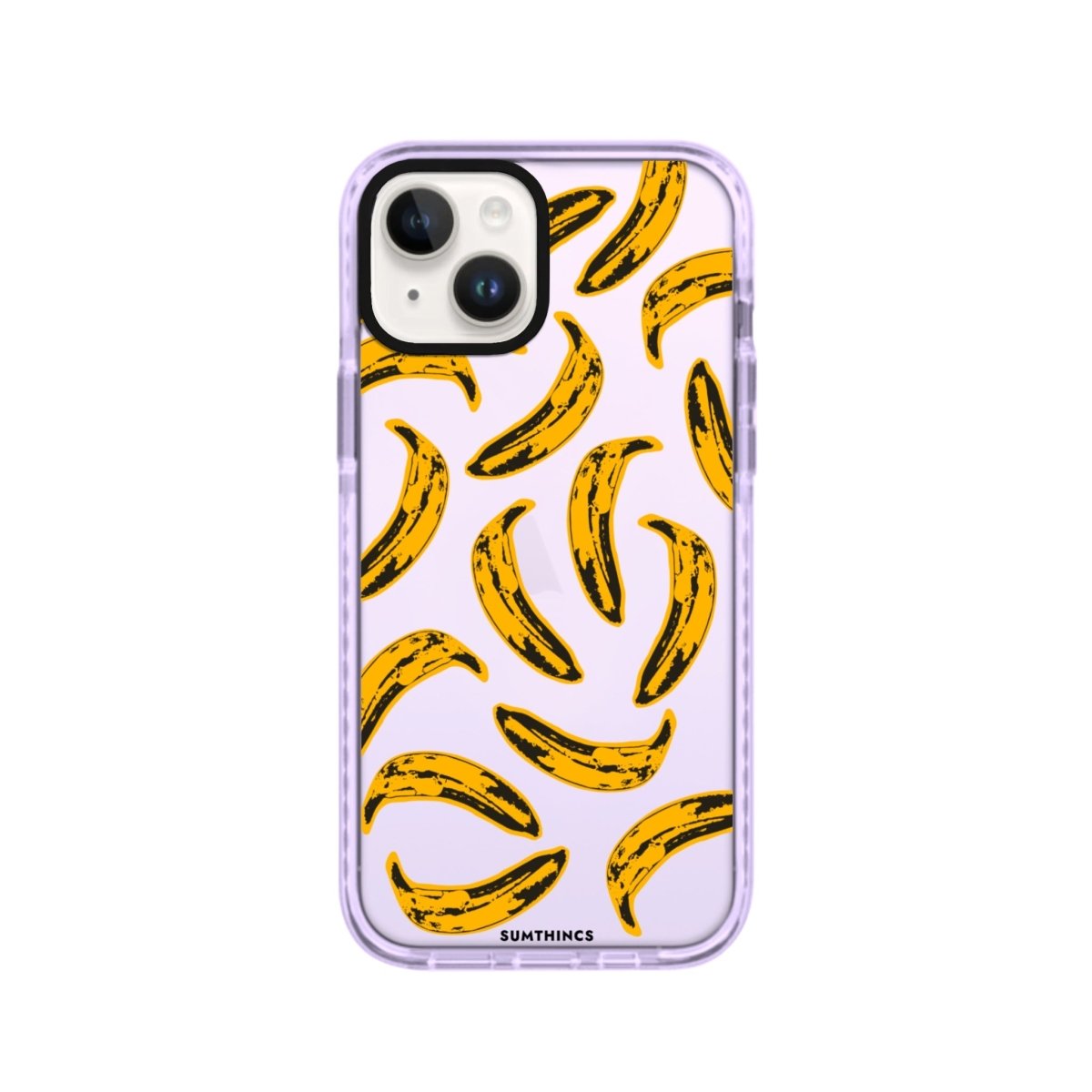 iPhone 14 Plus Banana Procase Şeffaf Telefon Kılıfı Lila - SUMTHINCS