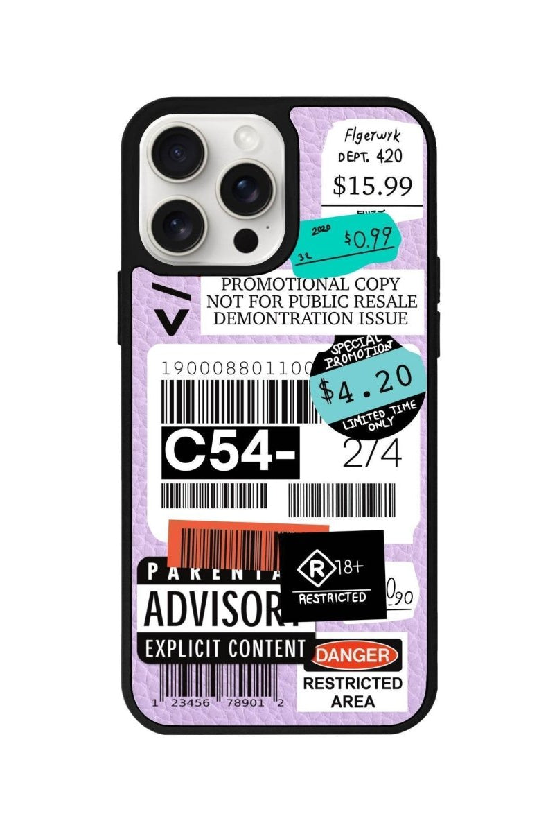 iPhone 14 Plus Barcode C54 Leather Vegan Deri Telefon Kılıfı - SUMTHINCS