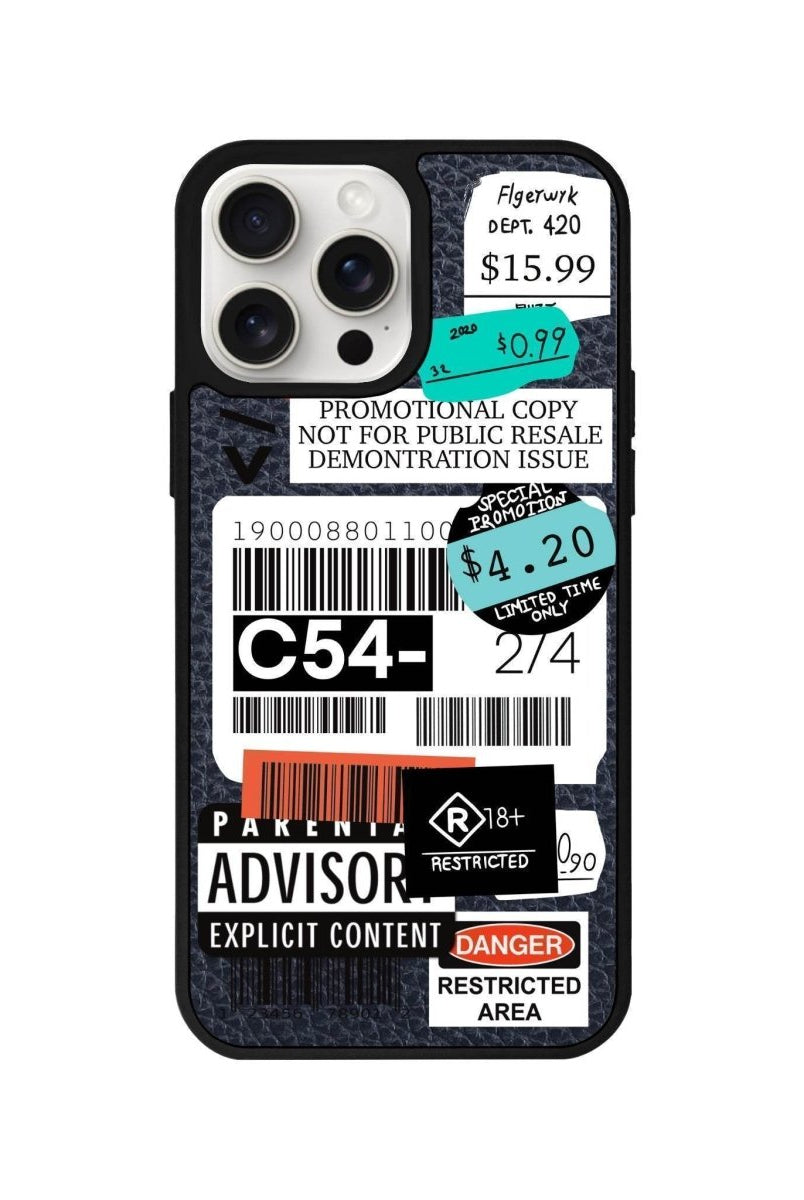 iPhone 14 Plus Barcode C54 Leather Vegan Deri Telefon Kılıfı Pasifik Mavi - SUMTHINCS