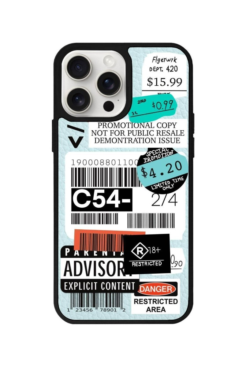 iPhone 14 Plus Barcode C54 Leather Vegan Deri Telefon Kılıfı - SUMTHINCS