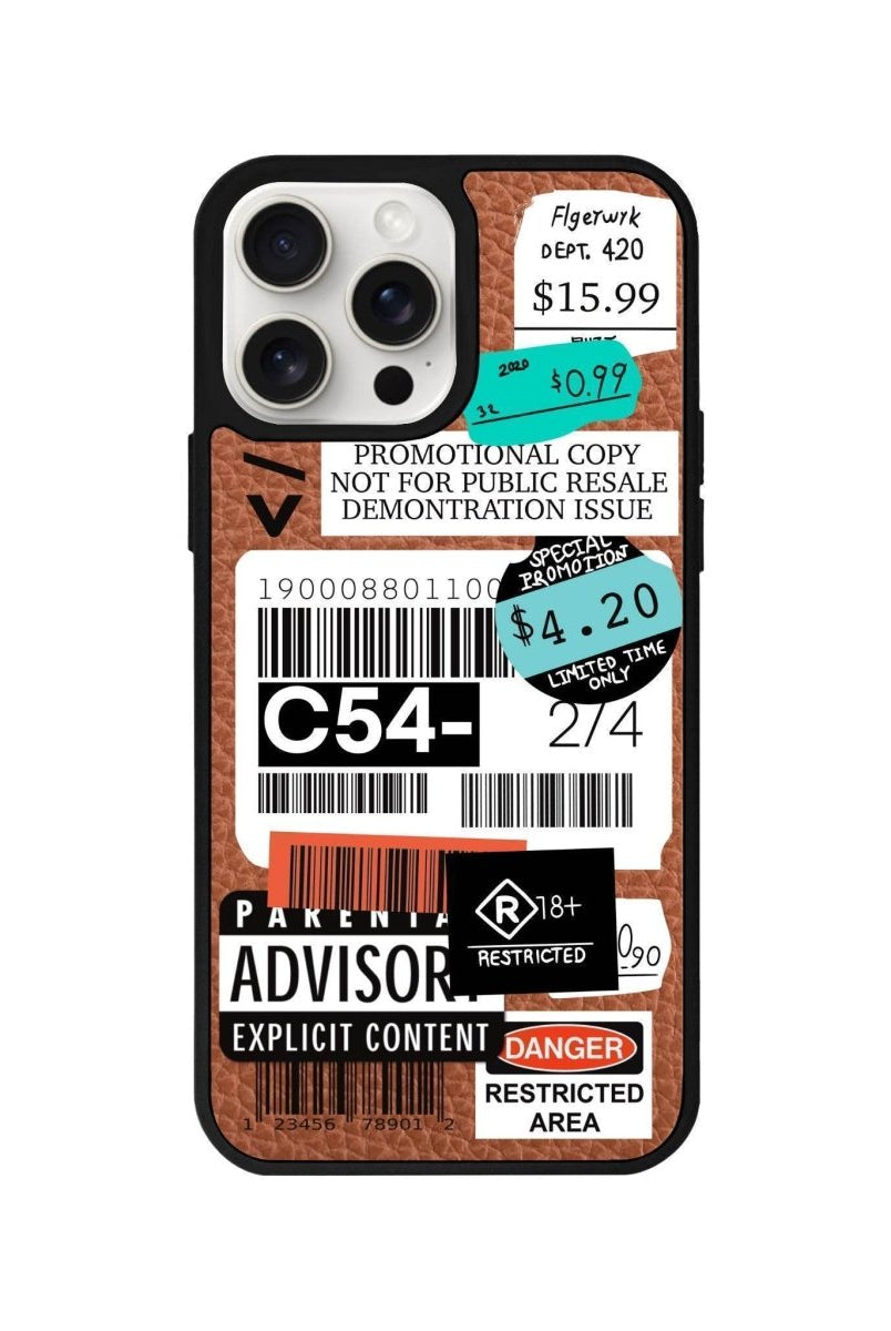 iPhone 14 Plus Barcode C54 Leather Vegan Deri Telefon Kılıfı - SUMTHINCS