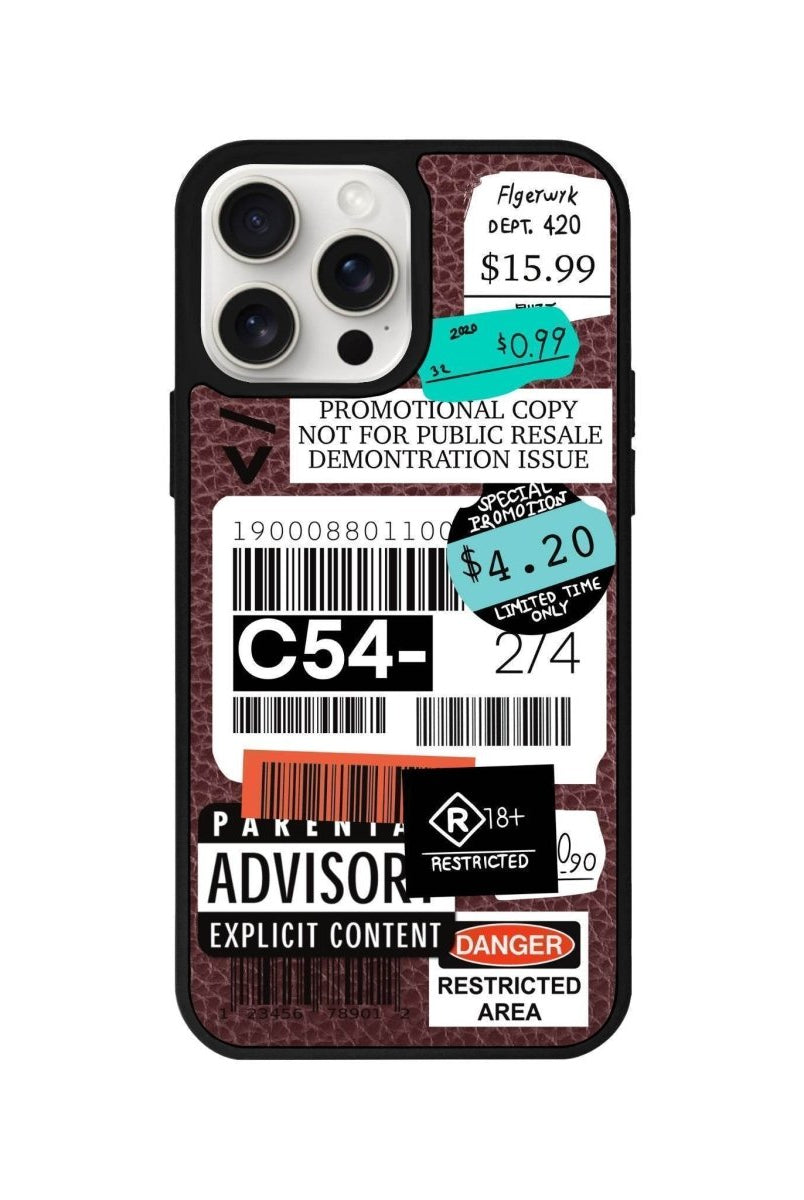 iPhone 14 Plus Barcode C54 Leather Vegan Deri Telefon Kılıfı - SUMTHINCS