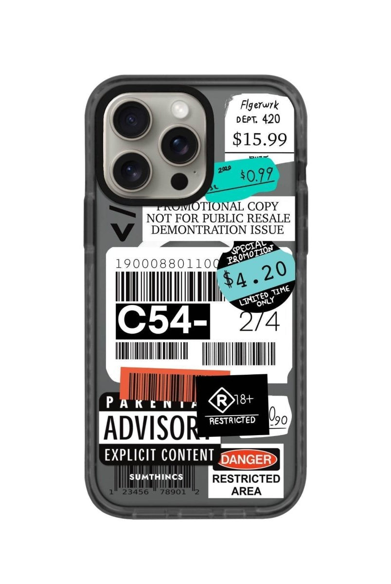 iPhone 14 Plus Barcode C54 Magsafe Procase Şeffaf Telefon Kılıfı Antrasit - SUMTHINCS