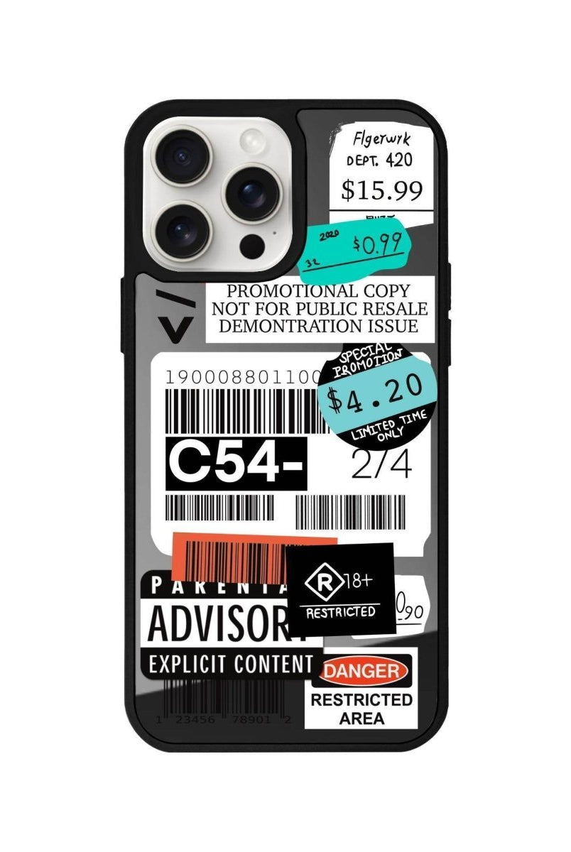 iPhone 14 Plus Barcode C54 Mirror Aynalı Telefon Kılıfı Antrasit - SUMTHINCS