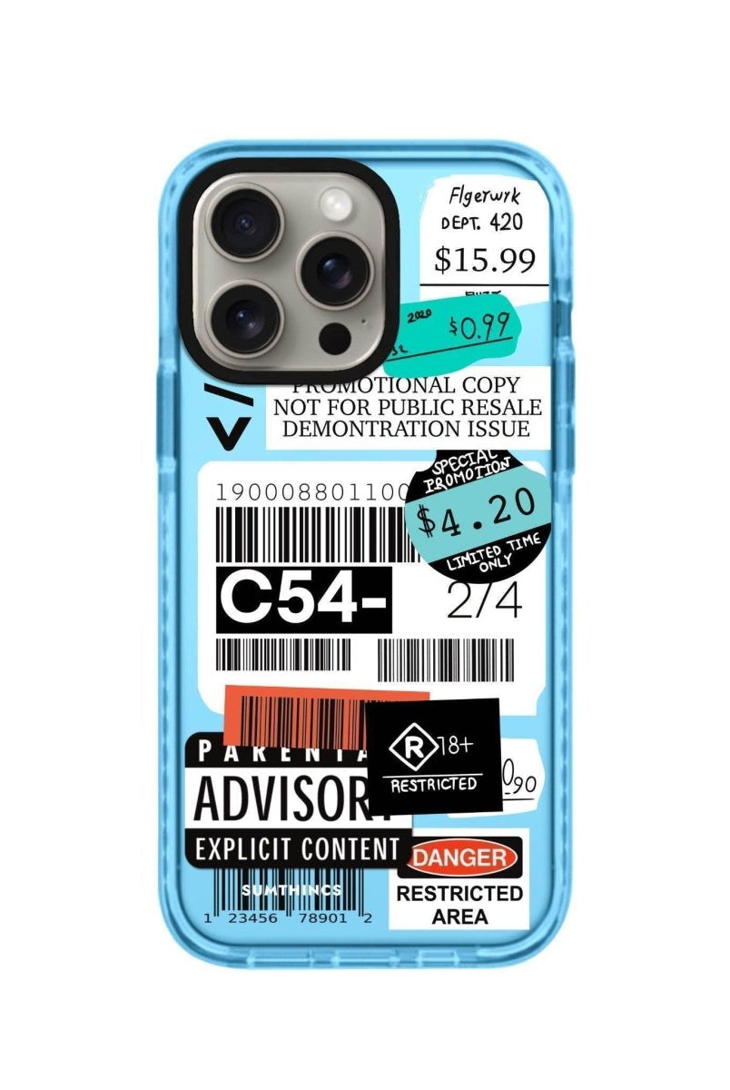 iPhone 14 Plus Barcode C54 Procase Şeffaf Telefon Kılıfı Mavi - SUMTHINCS